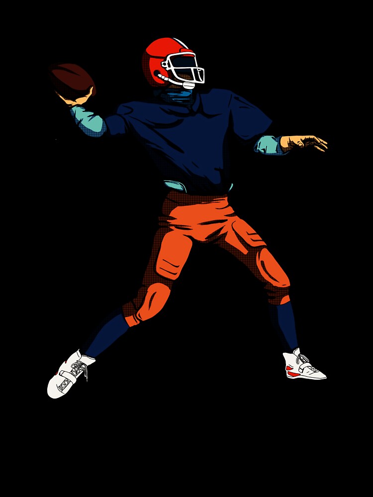 American Football Player Gridiron Retro Style by GabrieSketcham