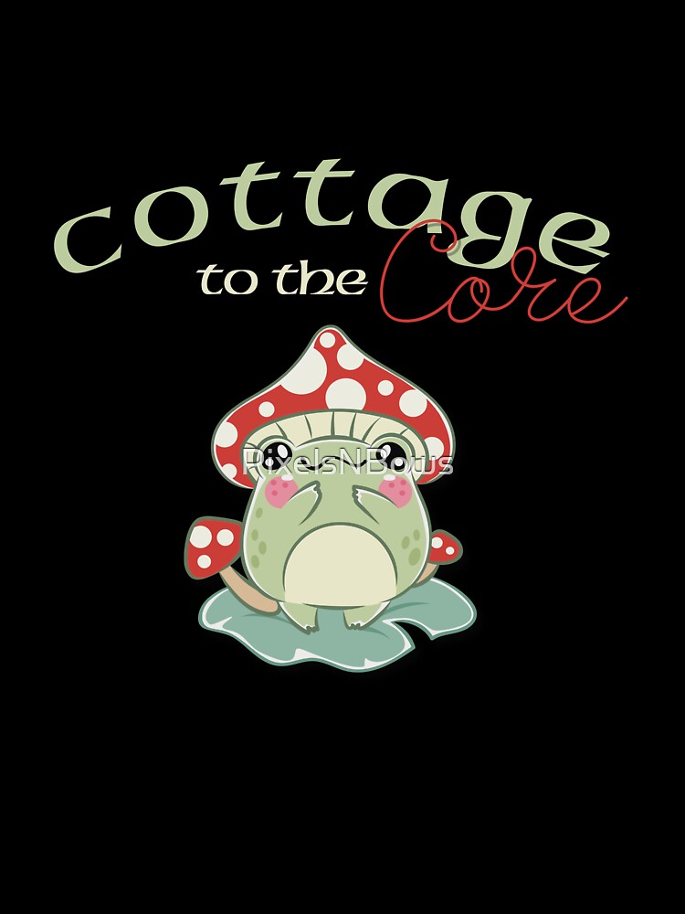 Cottage Core Mushroom Frog by PixelsNBows
