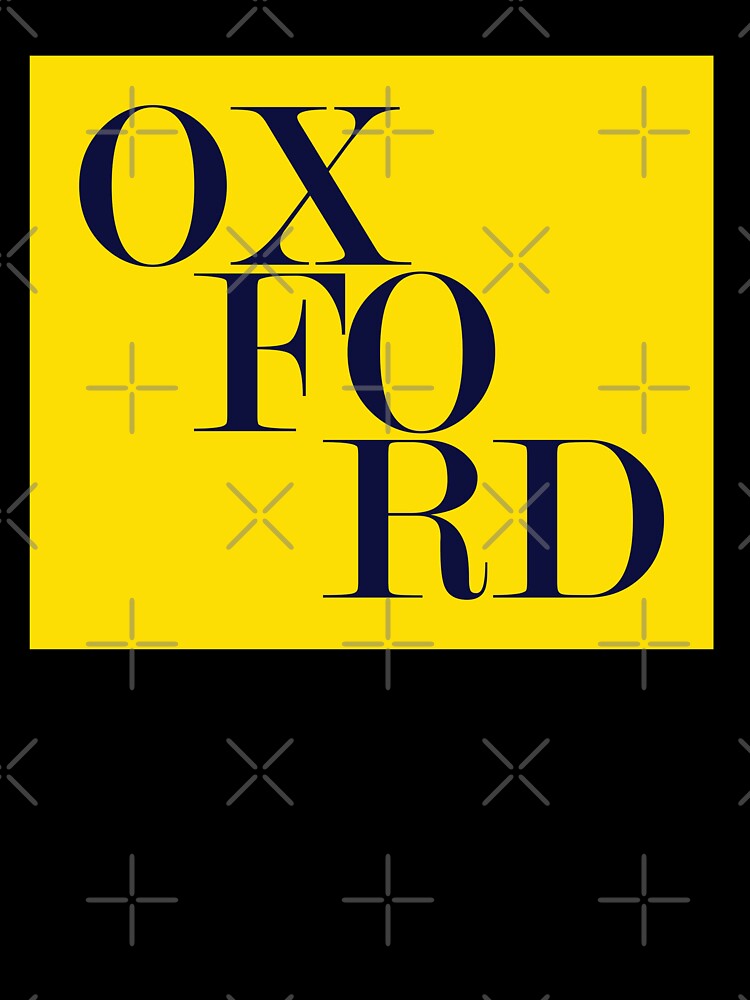 Oxford UK City Typography Minimalist Patriotic Travel Souvenir by kakarikihill