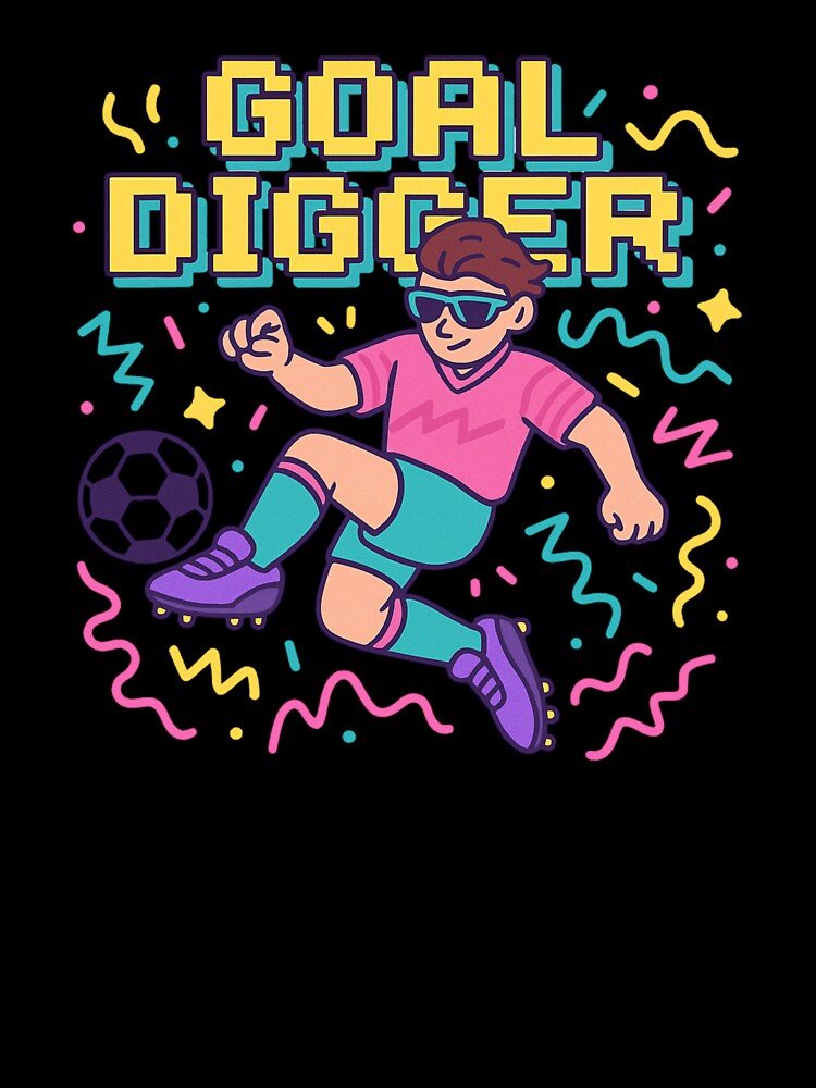 Retro Soccer “Goal Digger” Cartoon Design by Hydravisions