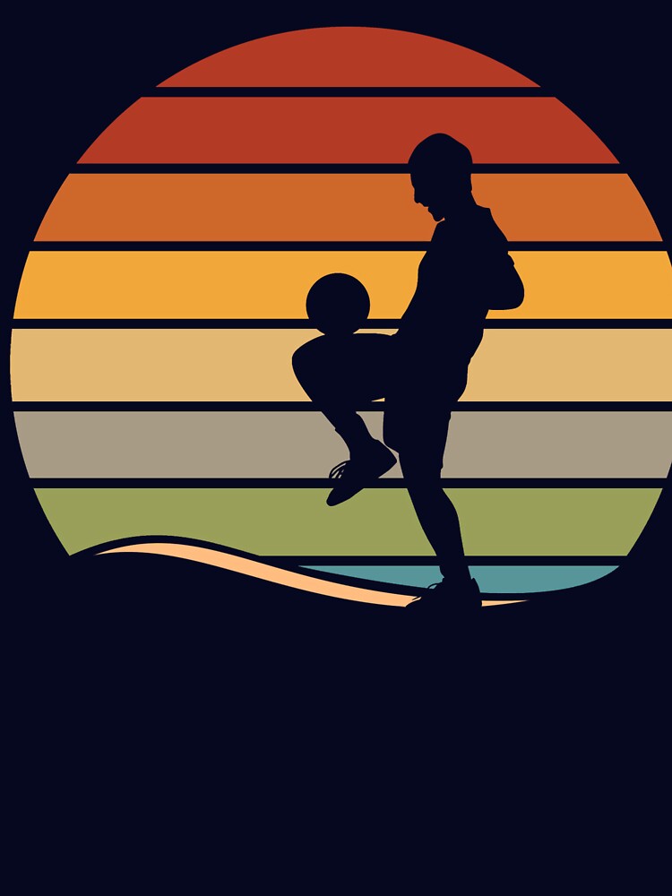 Retro Vintage Soccer Player Sunset Graphic #p72 by EllaCarrollEC