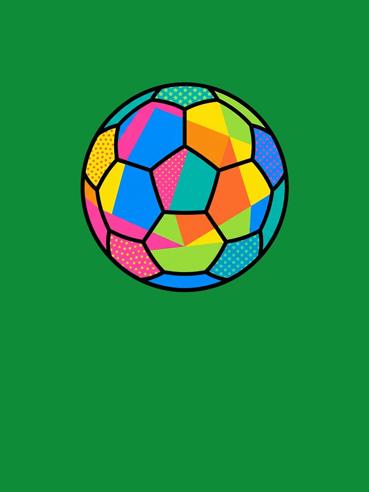 Retro Comic Book Style Paneled Sports Soccer Ball Graphic by Terry Bain