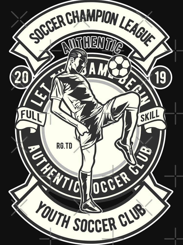 Soccer Champion League, Vintage Soccer T Shirt Design by Sunnyhova