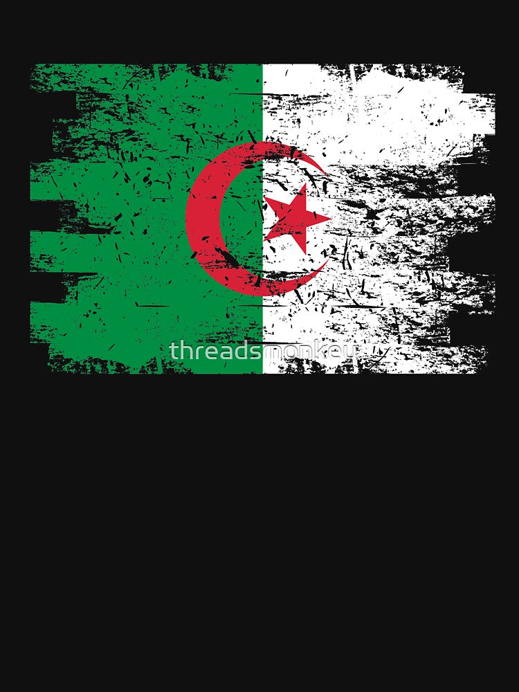 Algeria Shirt Gift Country Flag Patriotic Travel Africa Light by threadsmonkey