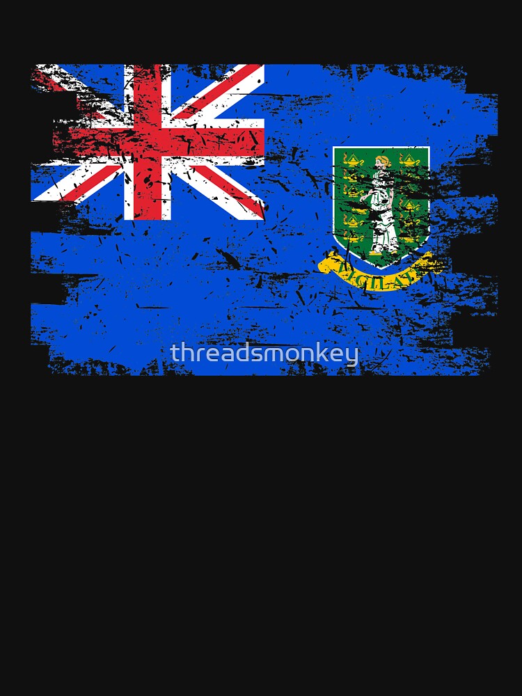 British Virgin Islands Flag Gift Country Patriotic Travel Shirt Americas Light by threadsmonkey