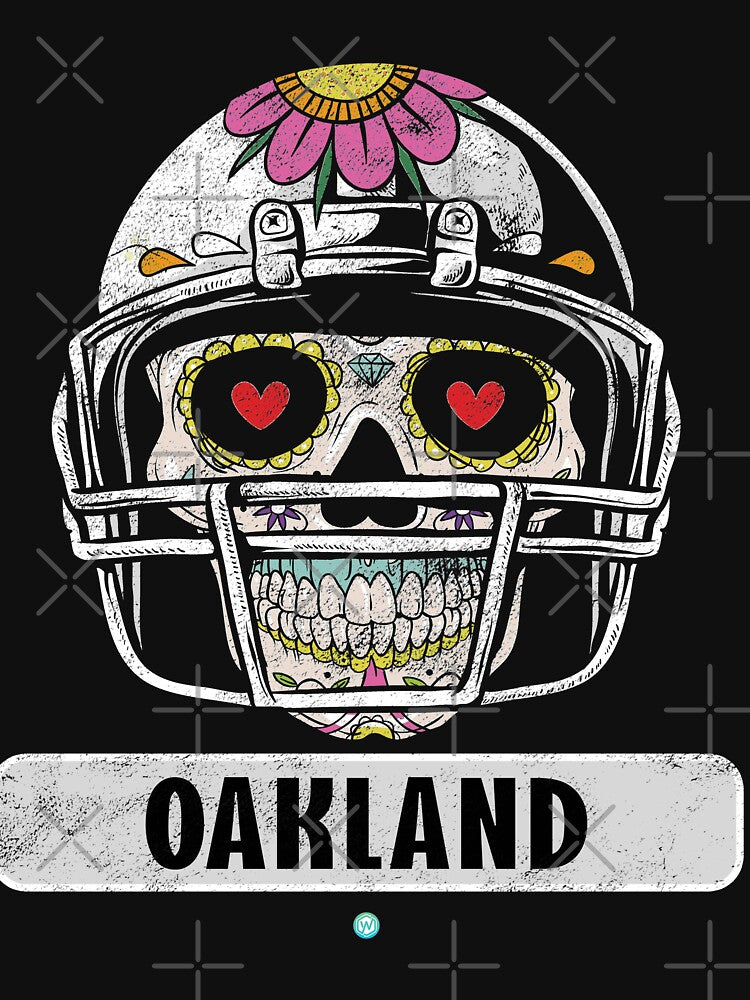American Football - Oakland Skull Football Gift by woormle