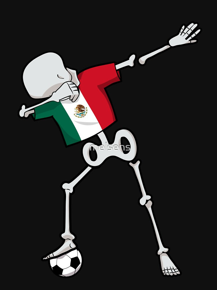 Dabbing Soccer Football Skeleton Mexico by melsens