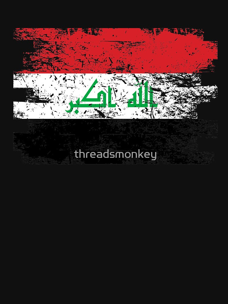 Iraq Shirt Gift Country Flag Patriotic Travel Asia Light by threadsmonkey