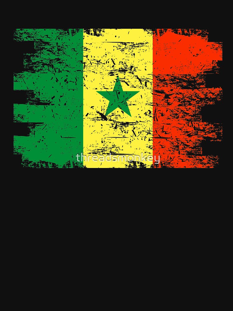 Senegal Shirt Gift Country Flag Patriotic Travel Africa Light by threadsmonkey