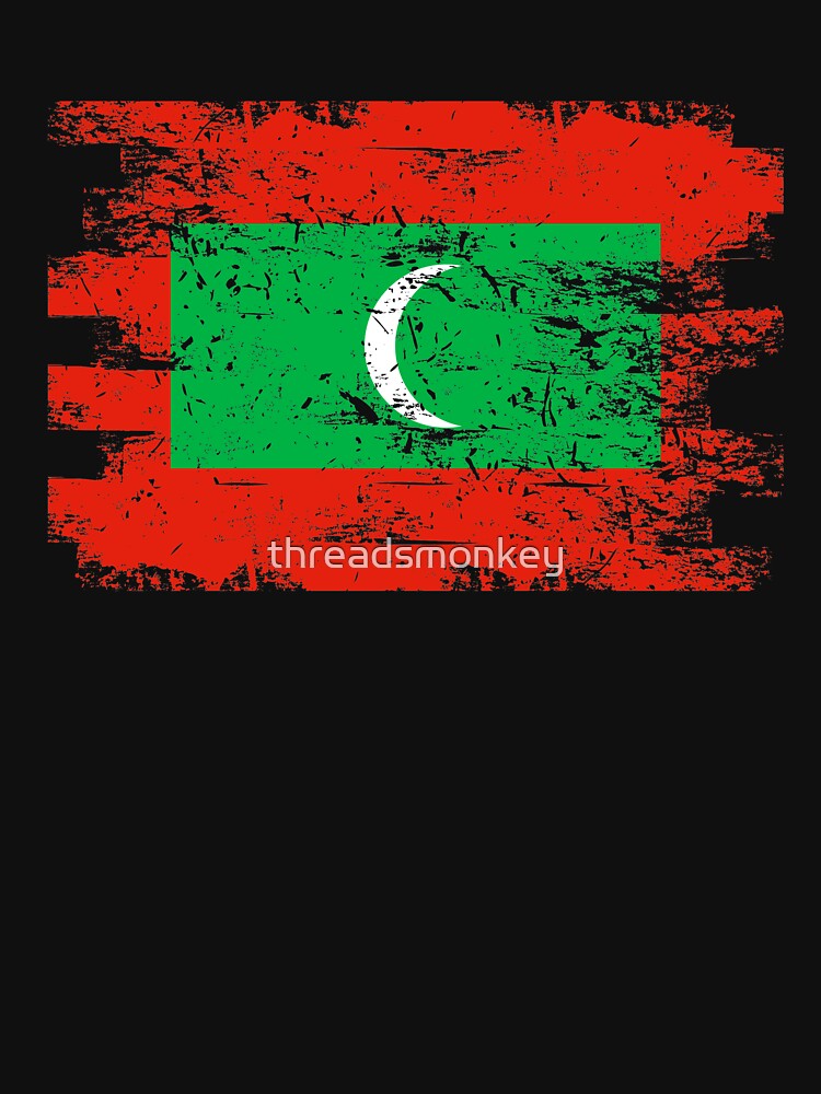 Maldives Shirt Gift Country Flag Patriotic Travel Asia Light by threadsmonkey