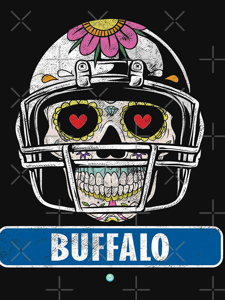 American Football - Buffalo Skull Football Gift by woormle