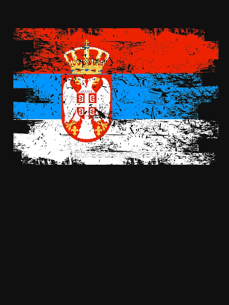 Serbia Gift Country Flag Patriotic Travel Shirt Europe Light by threadsmonkey