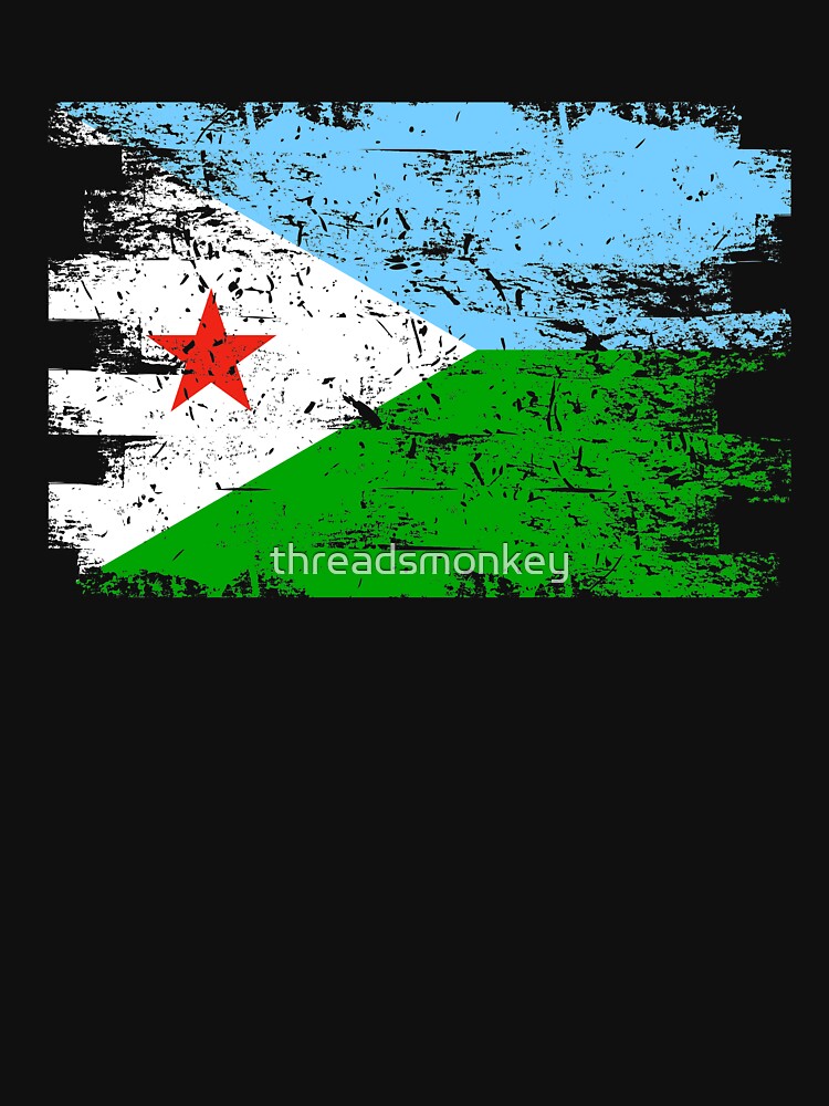 Djibouti Shirt Gift Country Flag Patriotic Travel Africa Light by threadsmonkey