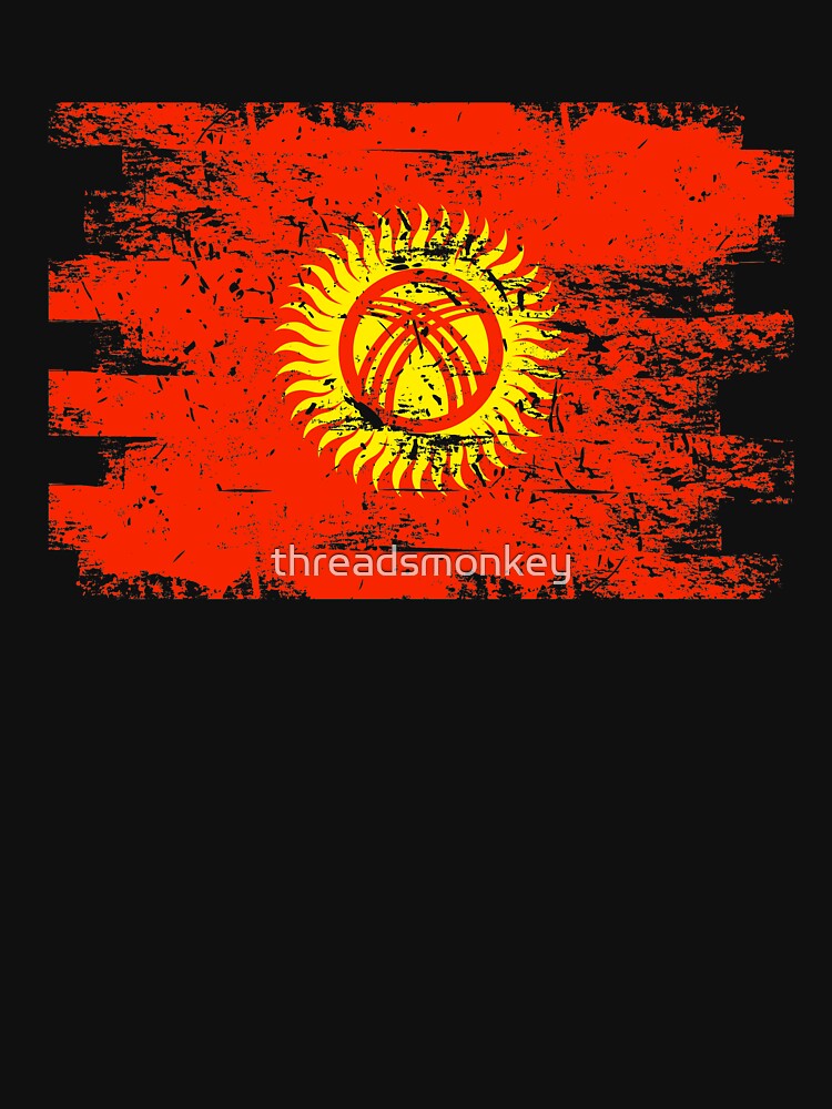 Kyrgyzstan Shirt Gift Country Flag Patriotic Travel Asia Light by threadsmonkey