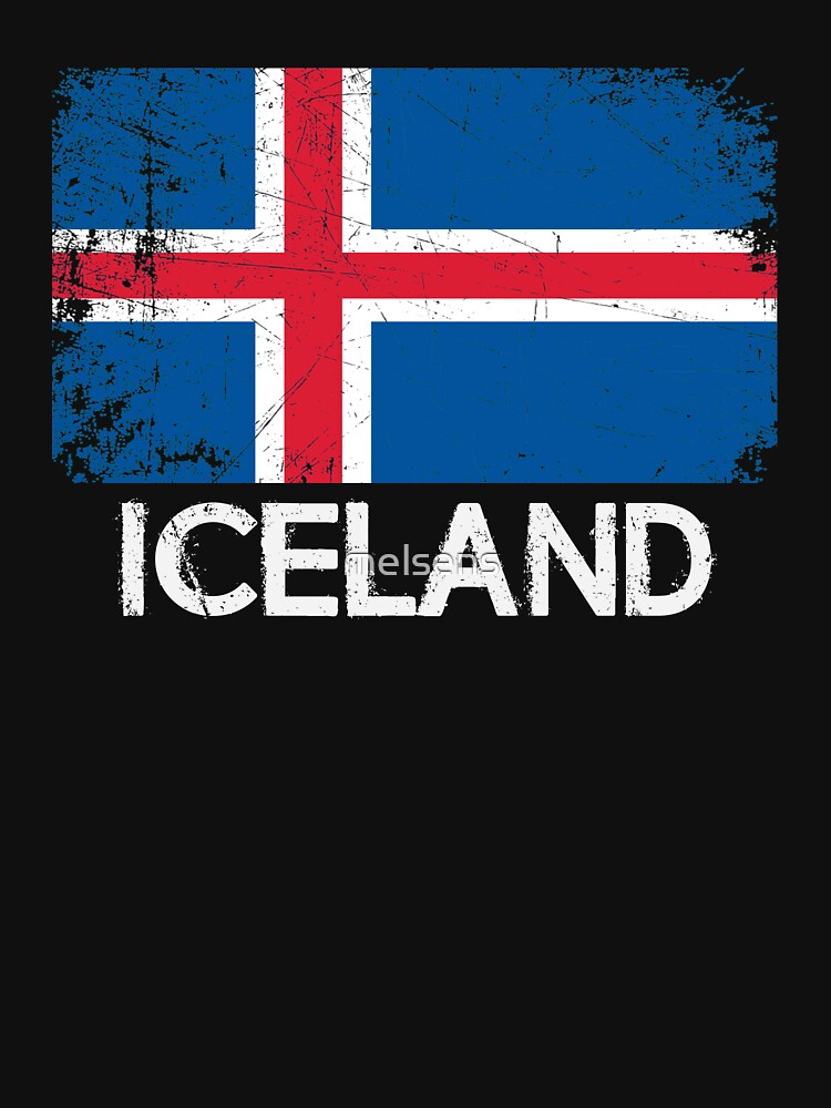Icelandic Flag Design | Vintage Made In Iceland Gift by melsens