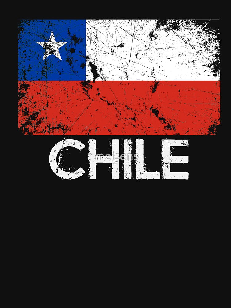Chilean Flag Design | Vintage Made In Chile Gift by melsens