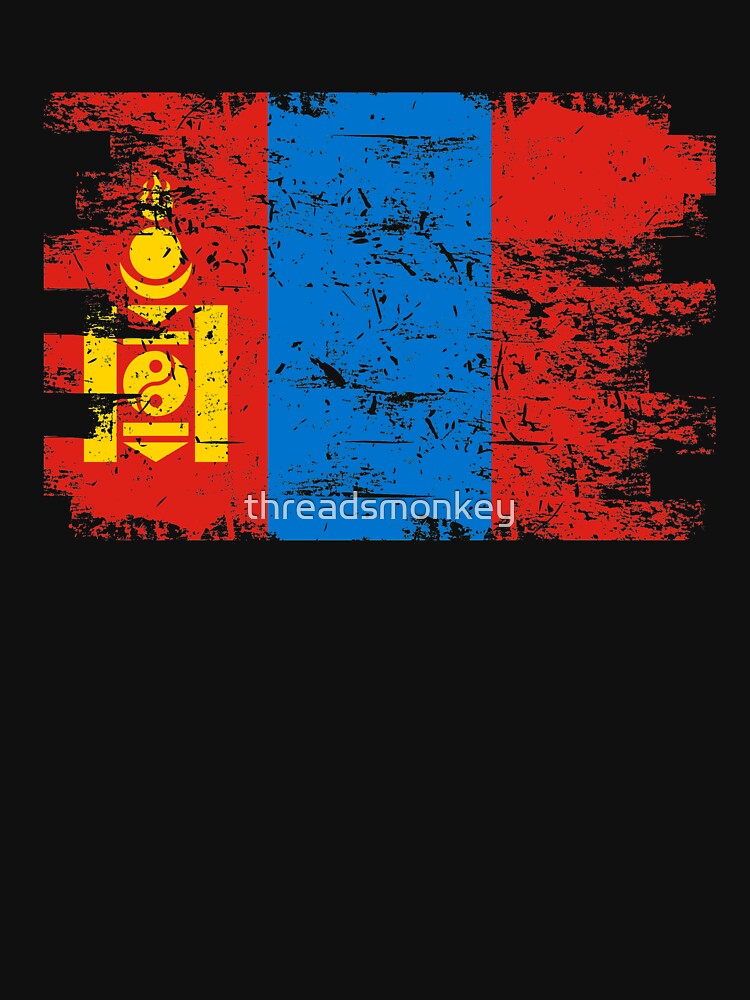 Mongolia Shirt Gift Country Flag Patriotic Travel Asia Light by threadsmonkey