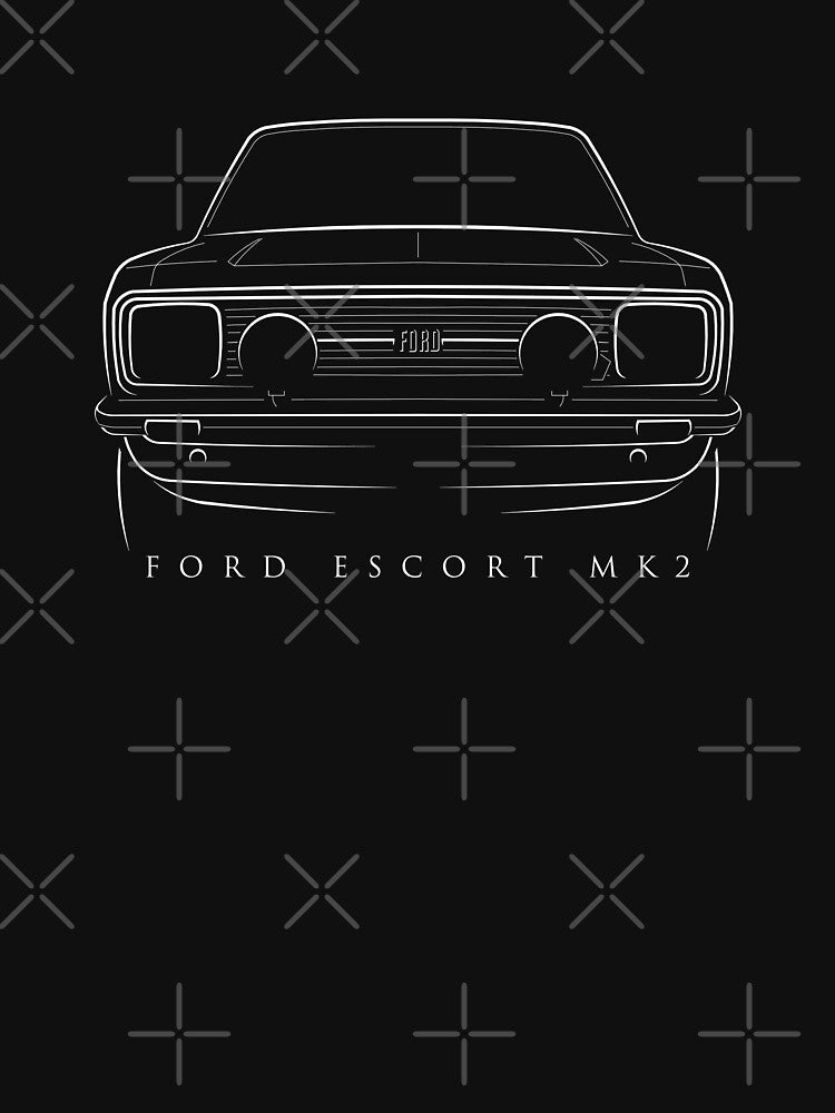 1976 Ford Escort MK2 - front stencil, white by mal-photography