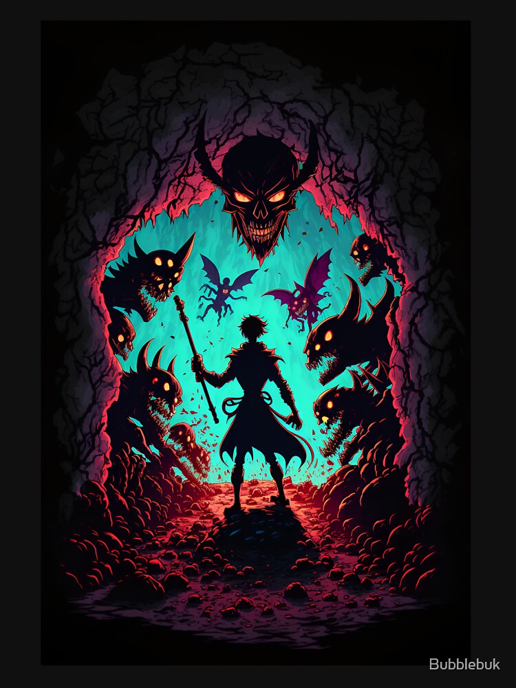 Anime Hero Entering Hell to Fight Demons by Bubblebuk