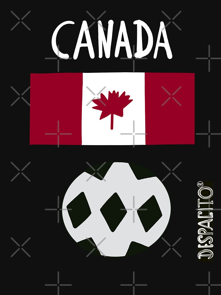Despacito® Canada Flag Black White Ball Design Text by DespacitoBrand