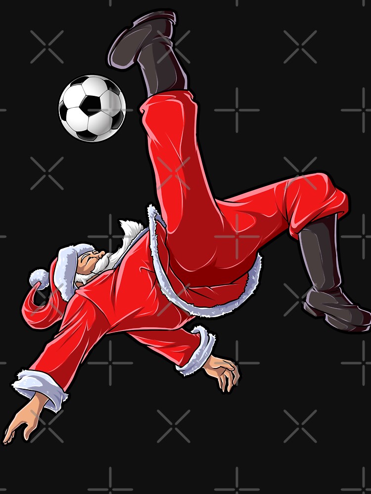 Santa Soccer Shirt Bicycle Kick Santa Claus Funny Xmas Sport Gifts by LiqueGifts