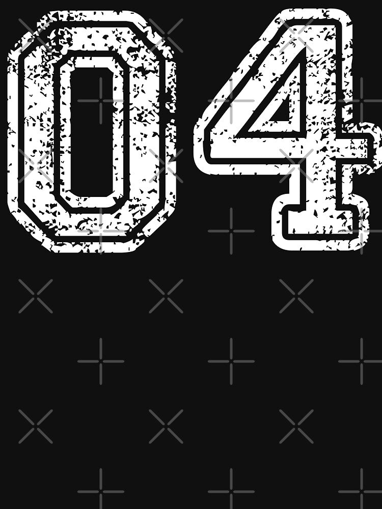 Sport Team Jersey 04 T Shirt Football Soccer Baseball Hockey Basketball Four 4 04 Number by arcadetoystore