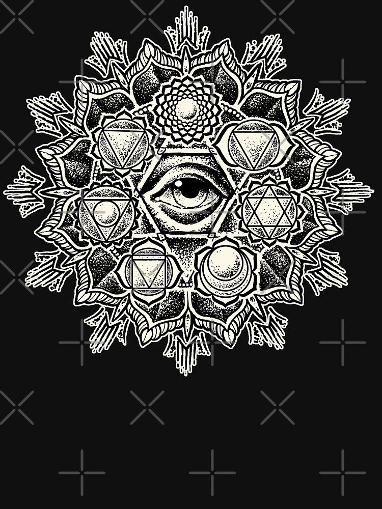 Anahata Seven Chakra Flower Mandala by Roberto Jaras Lira