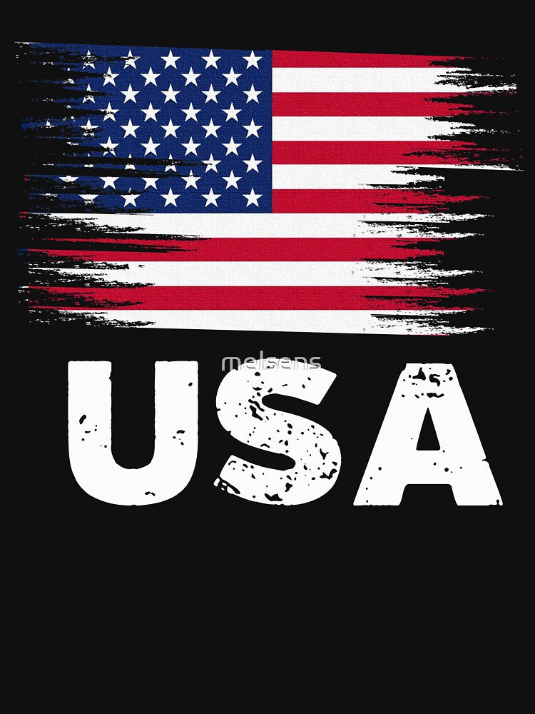 USA - American Flag Art | Sports Soccer Football Gift by melsens