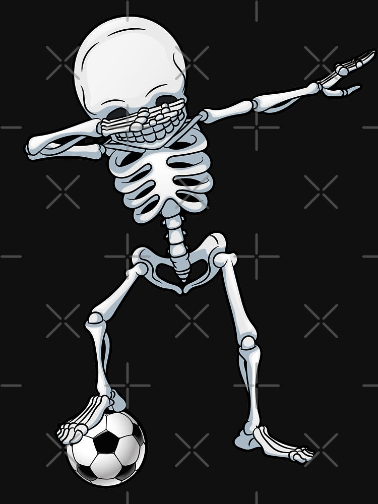 Dabbing Skeleton Soccer T Shirt Halloween Costume Skull Funny Scary Gifts Kids Boys Youth Men by LiqueGifts