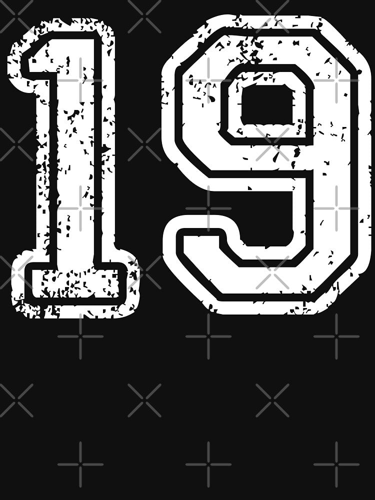 Sport Team Jersey 19 T Shirt Football Soccer Baseball Hockey Basketball Nineteen 19 019 Number by arcadetoystore