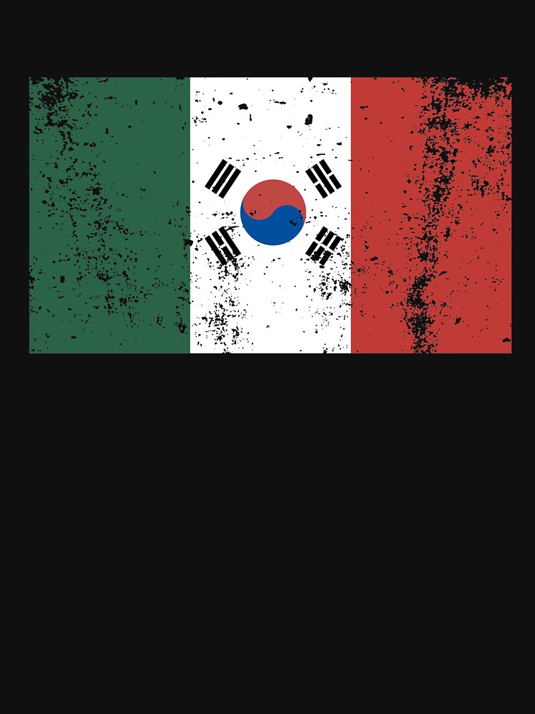 Korea Mexico Flag Vintage Distressed by CreativeStrike