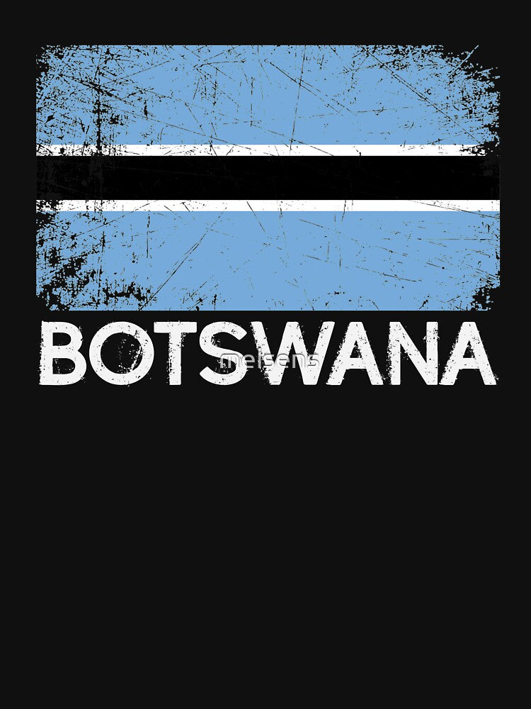 Botswanan Flag Design | Vintage Made In Botswana Gift by melsens