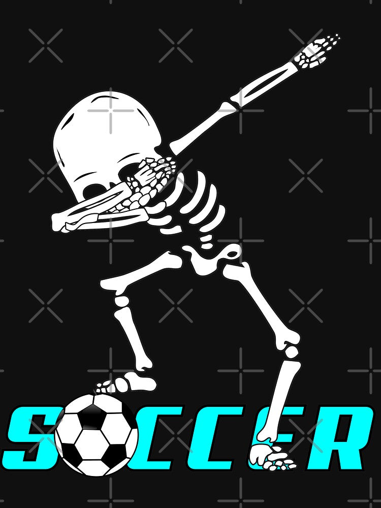 Copia de Dabbing Skeleton Soccer T-Shirt Halloween Costume by Tetete