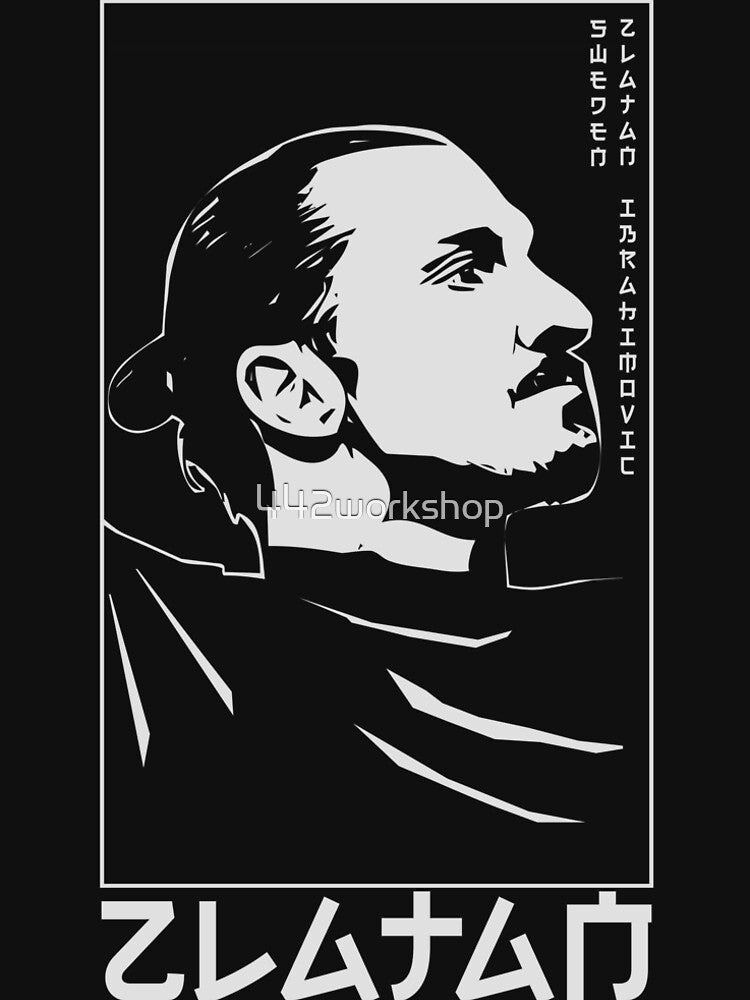 Zlatan Ibrahimovic Japanese Style Portrait art illustration by 442workshop