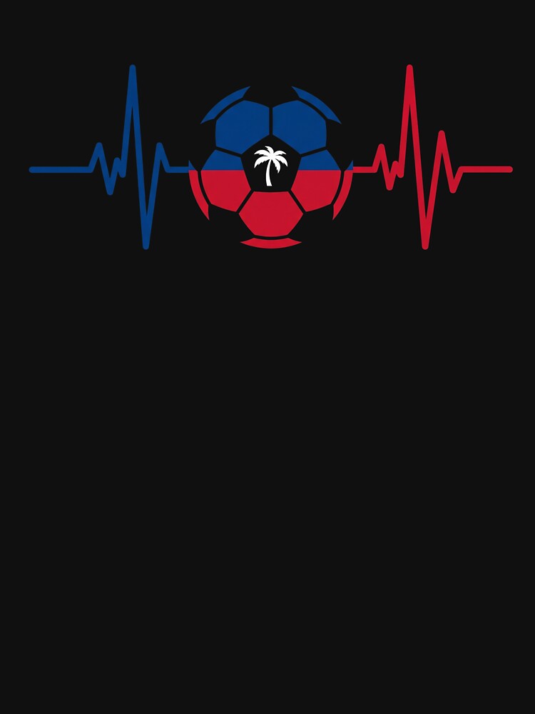 Haiti Soccer Heartbeat Haitian Pride Fan by SofenArt
