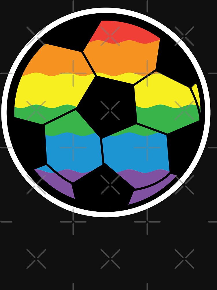 Pride Month rainbow LGBTQIA colorful rainbow soccer ball by Jdawnink