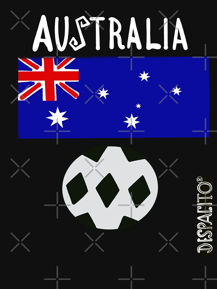 Despacito® Australia Flag Black White Ball Design Text by DespacitoBrand