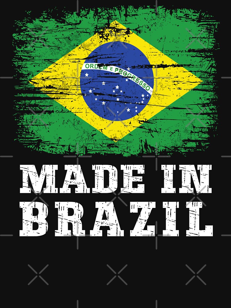 Vintage Made in Brazil Distressed Brazilian Flag by Dmetalx Art Apparel