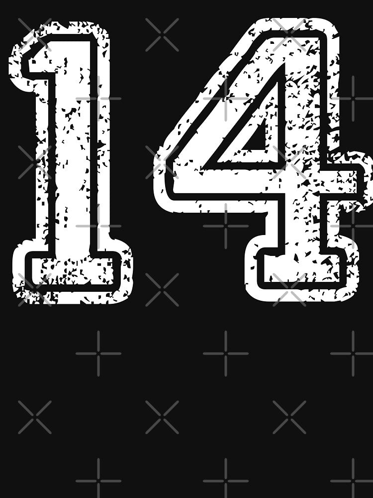 Sport Team Jersey 14 T Shirt Football Soccer Baseball Hockey Basketball Fourteen 14 014 Number by arcadetoystore