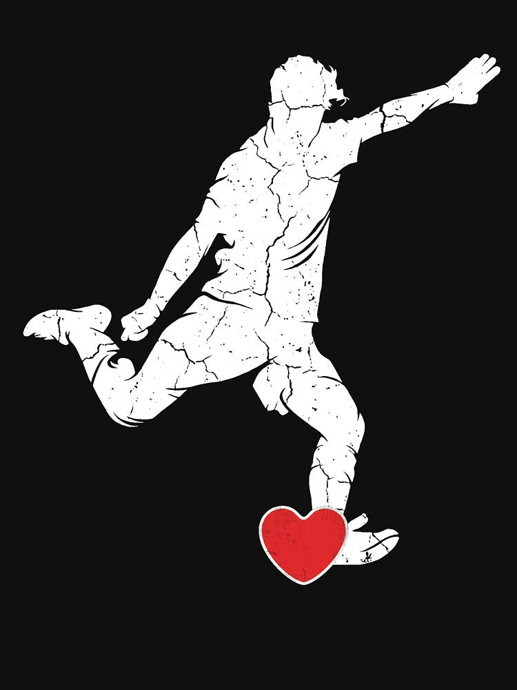 Soccer Player Kicking Heart – Grunge Style by LashondaGreen89