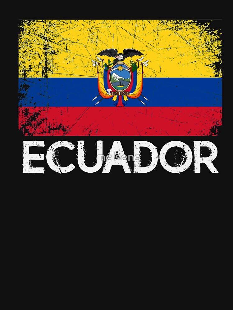 Ecuadorian Flag Design | Vintage Made In Ecuador Gift by melsens