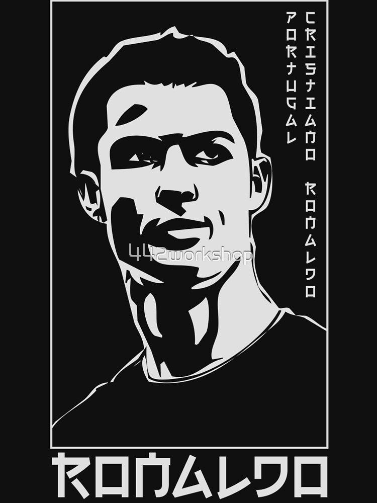 Ronaldo Japanese Style Portrait art illustration by 442workshop