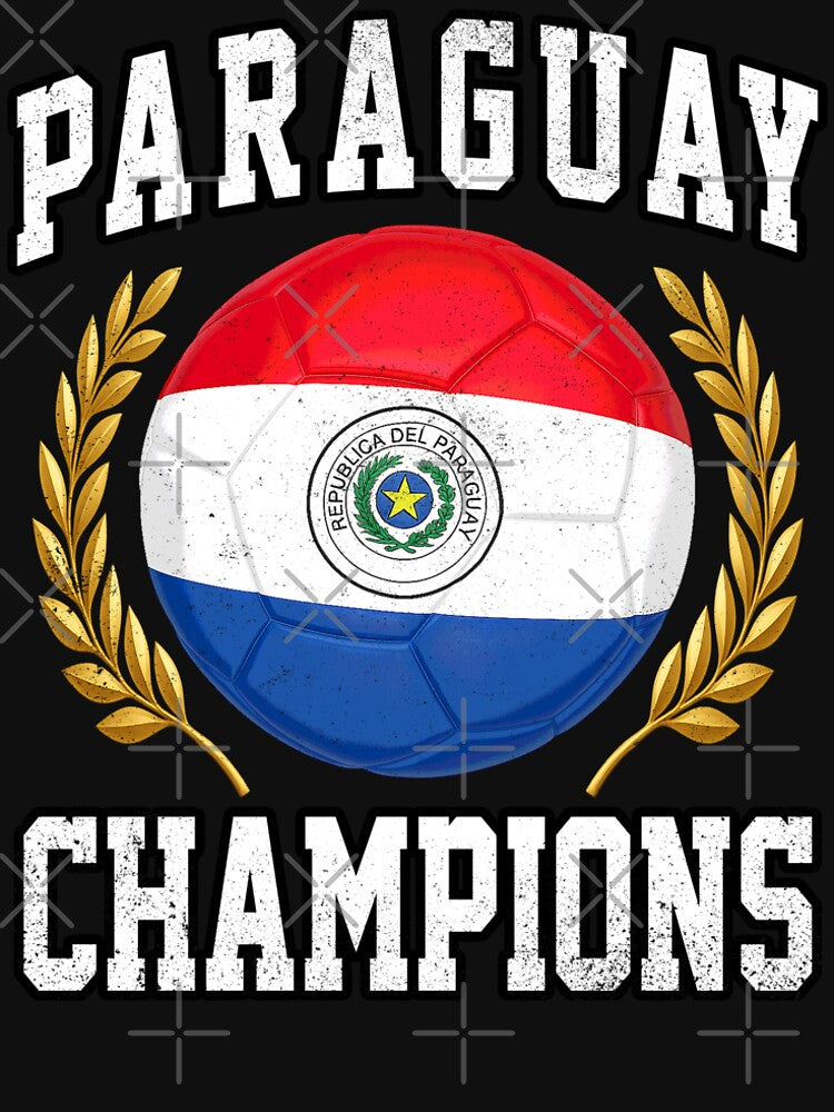 SOCCER BALL FLAG CHAMPIONS - PARAGUAY - Fans and Teams for Men and Women T-shirt by wallsandpatts