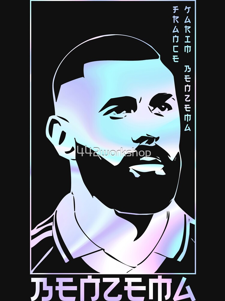 Karim Benzema holographic Style Portrait art illustration by 442workshop