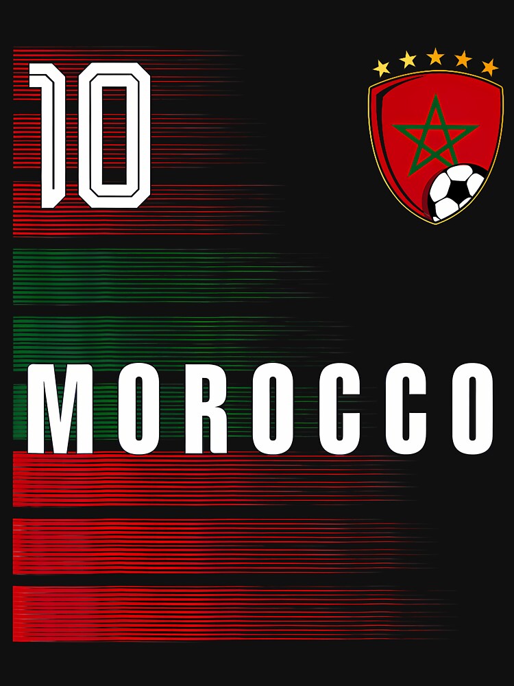 Football Soccer Morocco Flag Moroccan Pride Lovers Retro by Mdcazeem