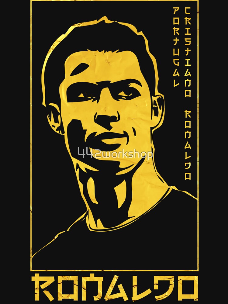 Ronaldo Golden Style Portrait art illustration by 442workshop