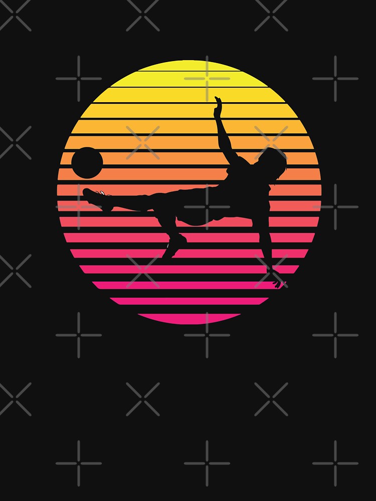 Vintage soccer player retro sunset shirt by StairheadStore