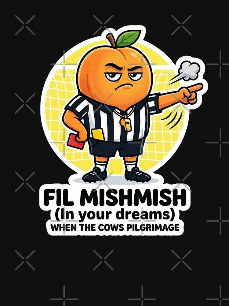 Fil Mishmish – Funny Referee Orange Sticker Design by RDcollections