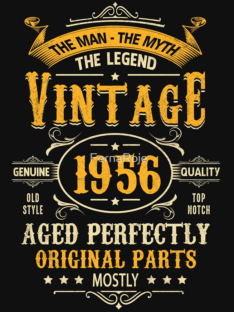 70th Birthday Vintage 1956 Man Myth Legend Retro Birthday Gift by FernaRoje