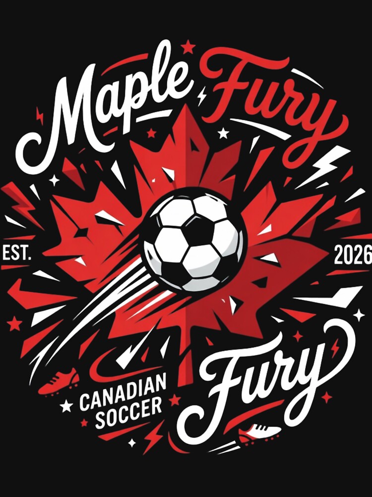 Maple Fury – Canadian Soccer Graphic Design by HappySproutArt